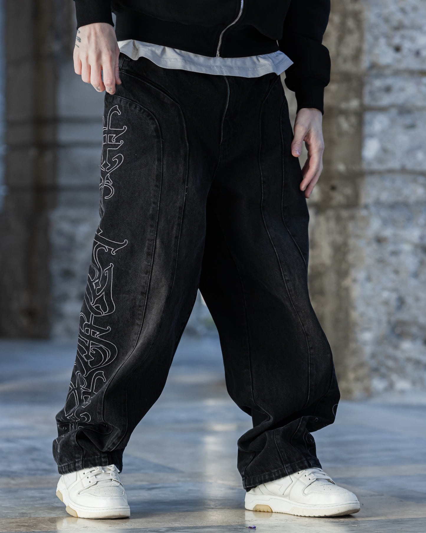 Élysée Denim Pants - Washed Black Version